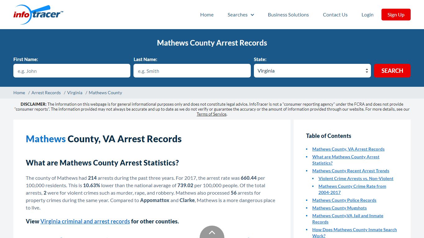 Mathews County, VA Arrests, Mugshots & Jail Records - InfoTracer